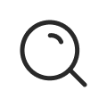 Home 81 Line icon of a magnifying glass