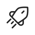 Home 83 Line icon of a rocket taking off
