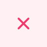 SEO 51 Pink X mark icon on light pink square background
